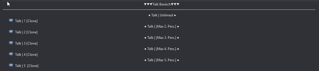 Upgrade des Talk-Bereiches