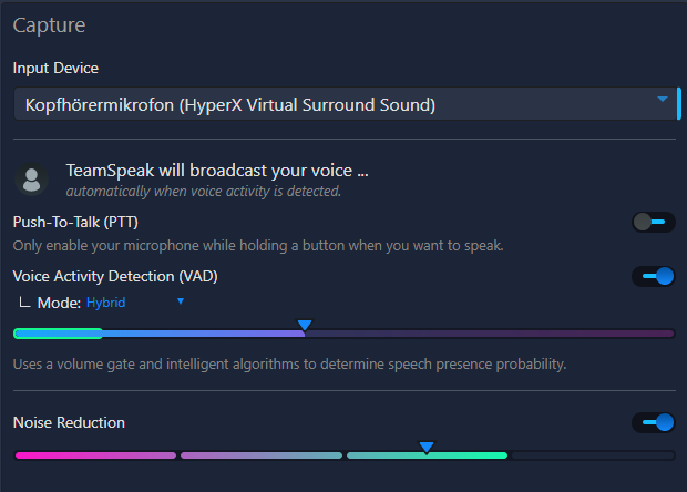 Teamspeak 5 Beta Audio Einstellungen