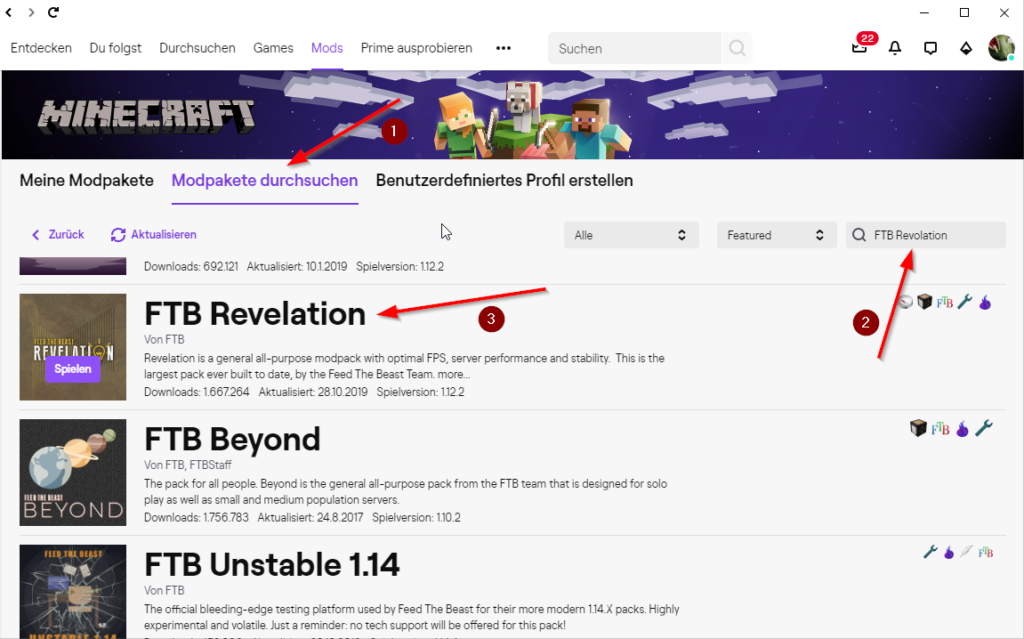 Neuer Minecraft Server (FTB Revelation 3.2.0) – Zockerclub Gaming