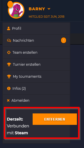 Steamaccount verknüpft