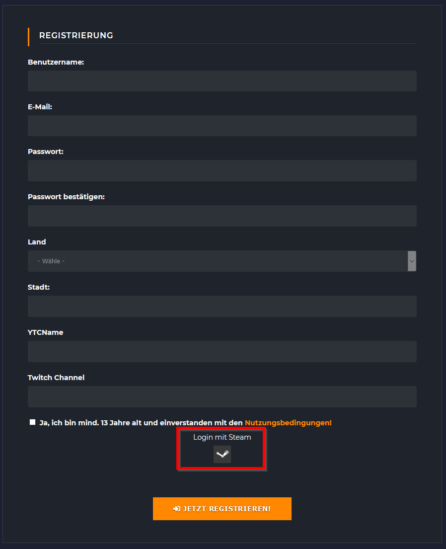 Verknüpfe deinen Steam-Account